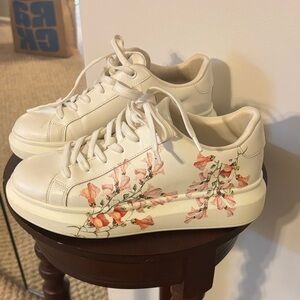 Aldo Floral White Sneakers